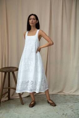 NEW BEAUMONT ORGANIC freya-fay dress in white